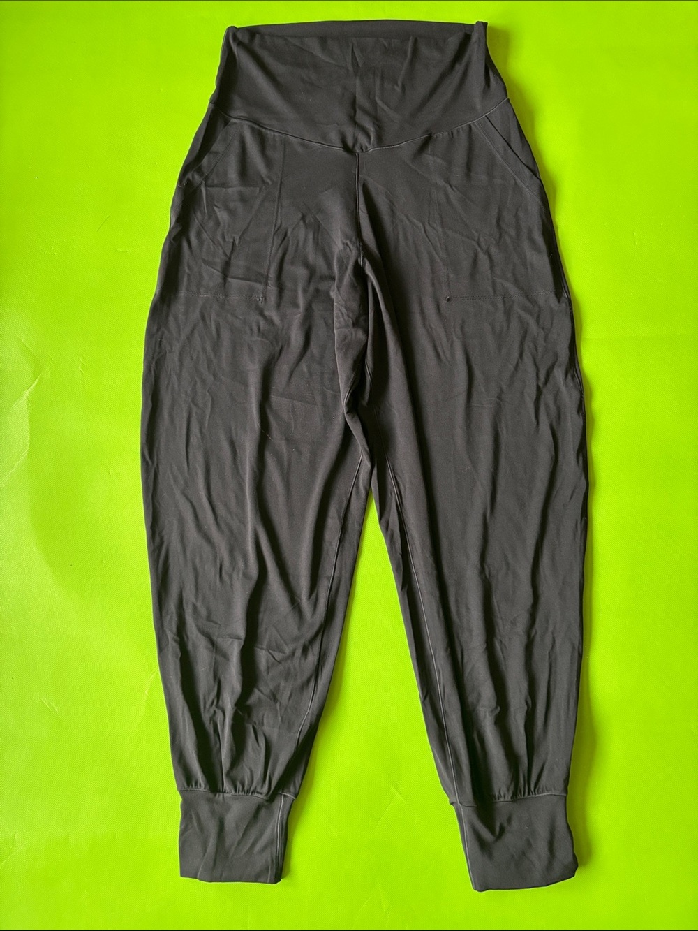 High-Waist Black Jogger Pants for Women